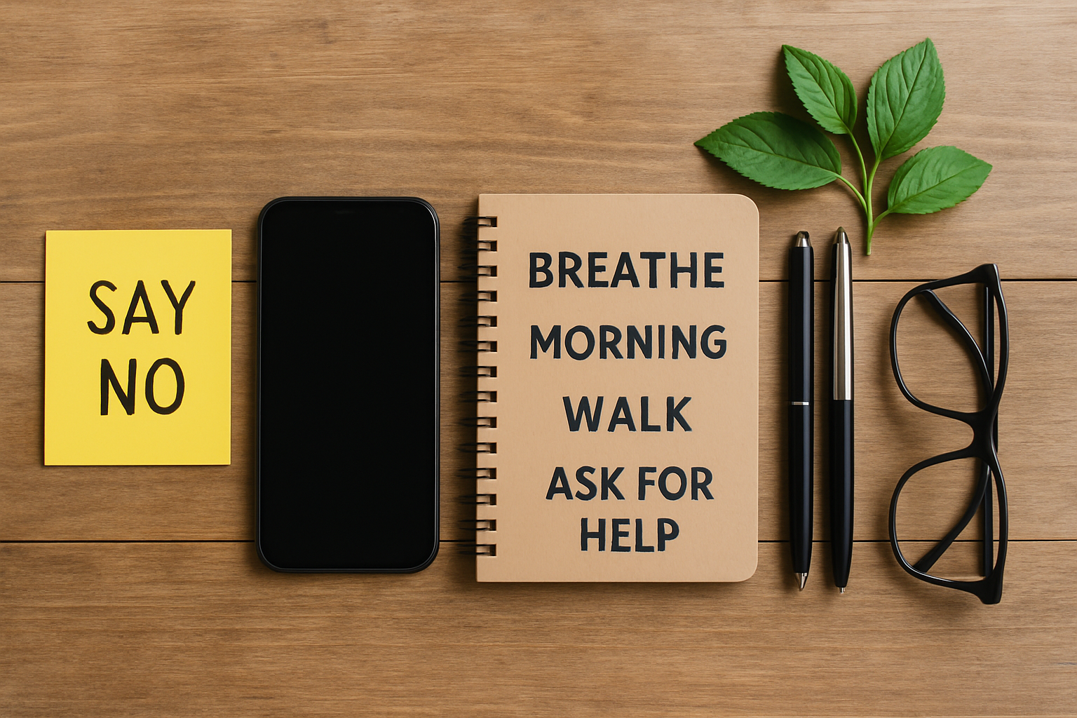 Self-Care Essentials on Wooden Surface